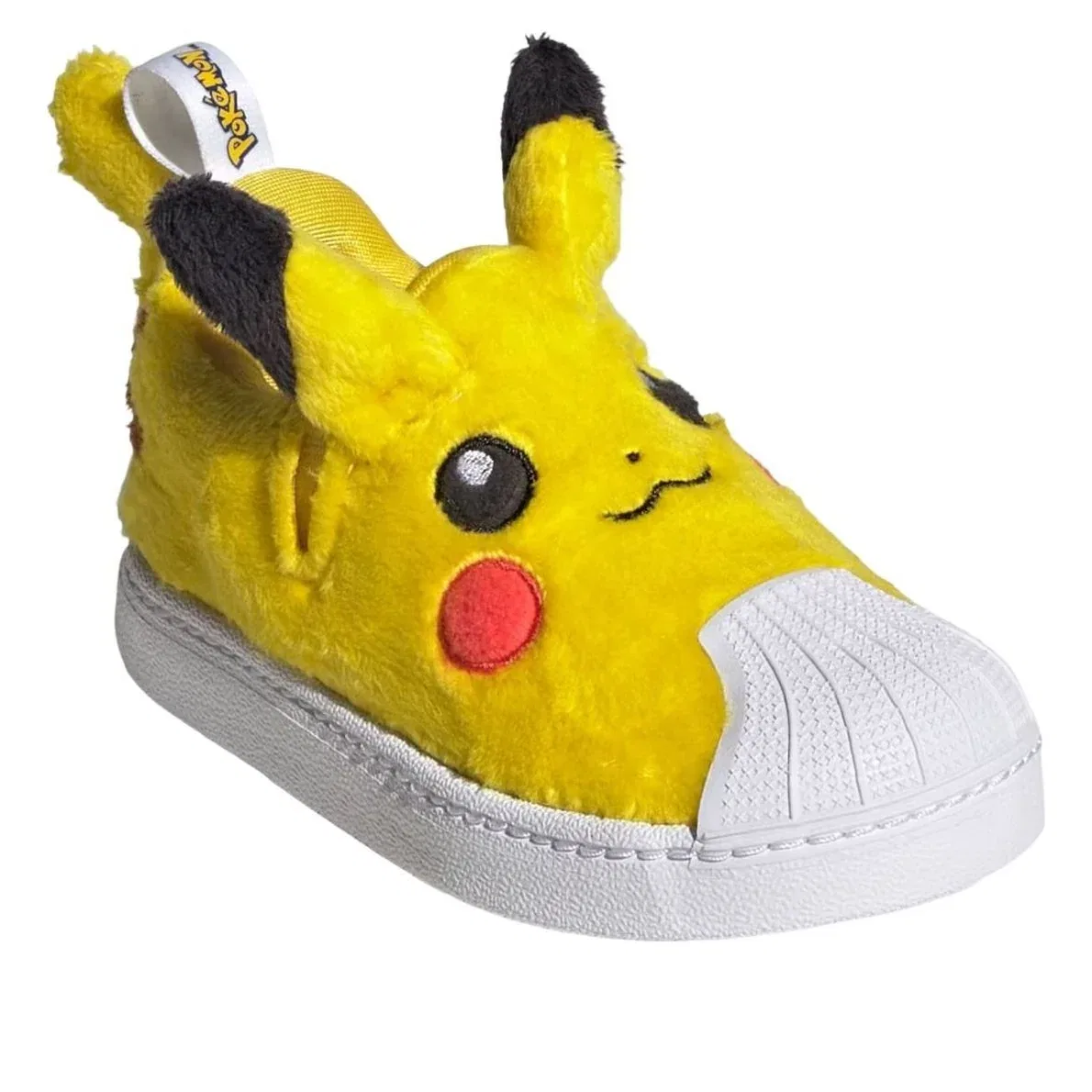 Детские шлепанцы с меховым верхом Pokemon Superstar Quickon 'Pikachu' adidas, Yellow / Core Black / Cloud White — фото 4