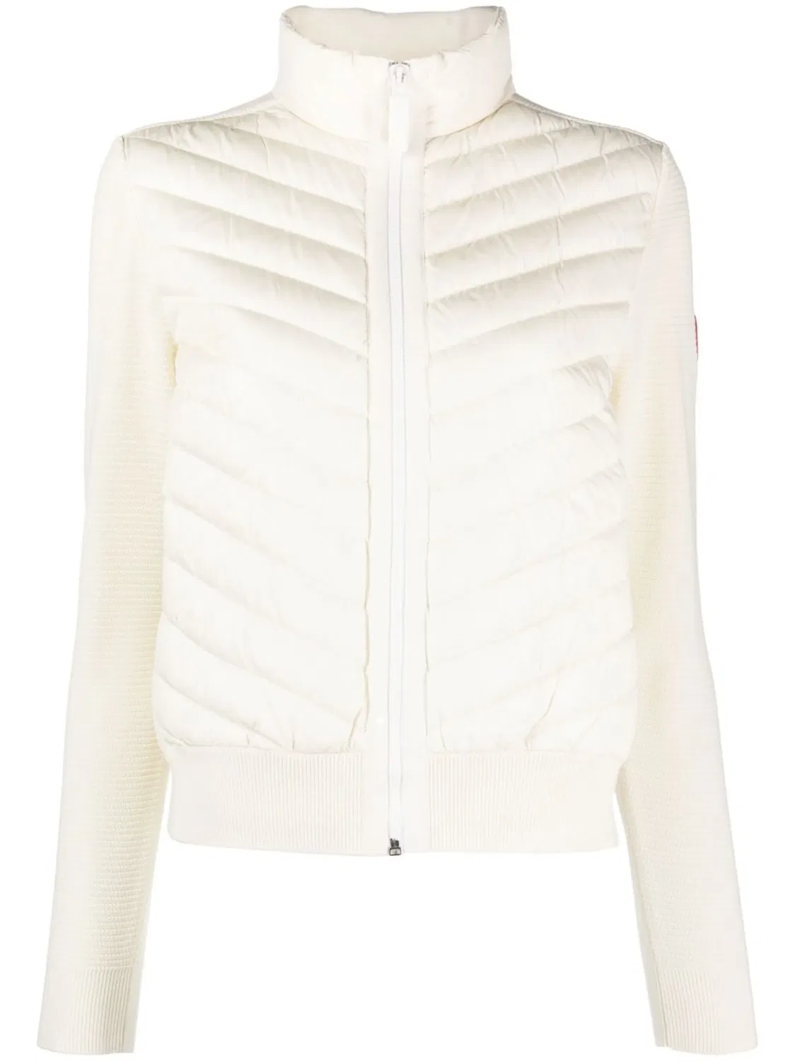 Куртка из стеганого вязаного ткани Canada Goose, белый