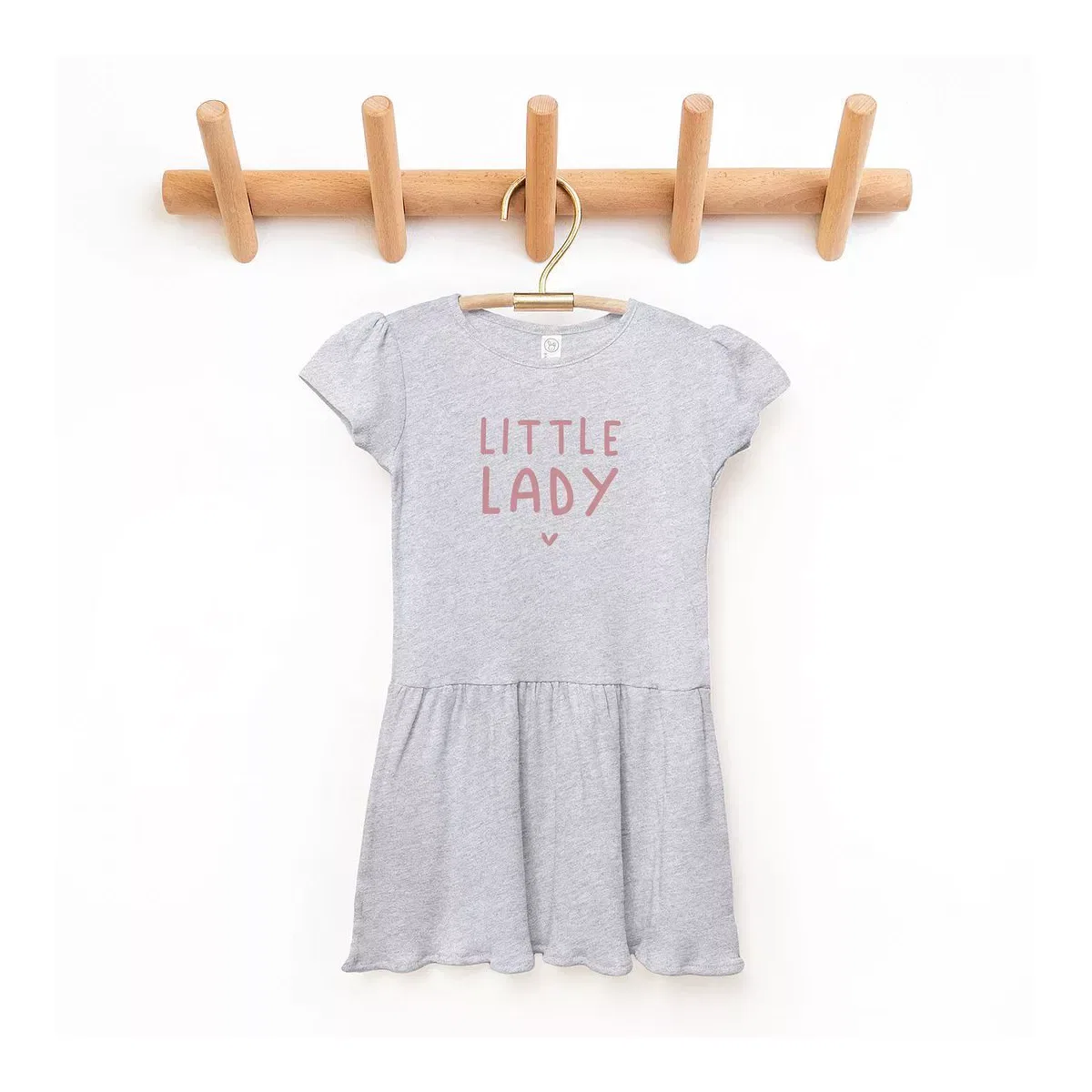 Детское платье с коротким рукавом Little Lady The Juniper Shop, Heather Grey