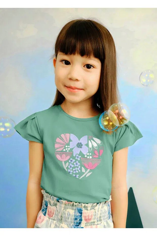 Детская футболка с принтом 3015 menta t-shirt Mayoral, Green
