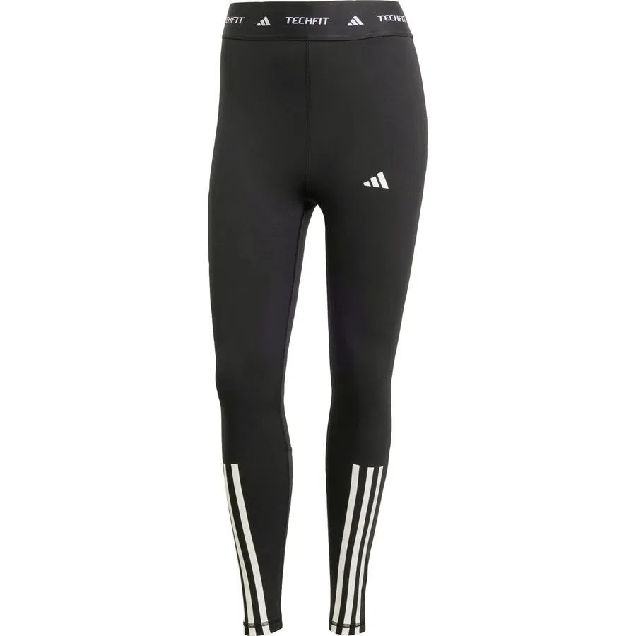 Женские спортивные леггинсы с компрессией Techfit 3-Stripes 7/8 adidas, Черный