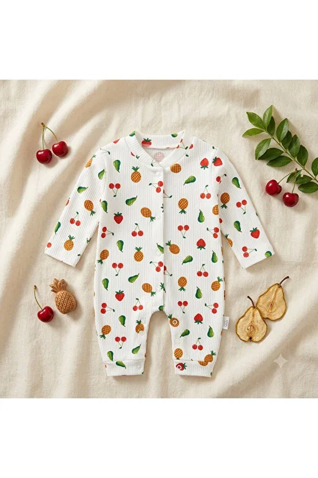Детский комбинезон для новорожденных с принтом Biancofiglio, White Patterned
