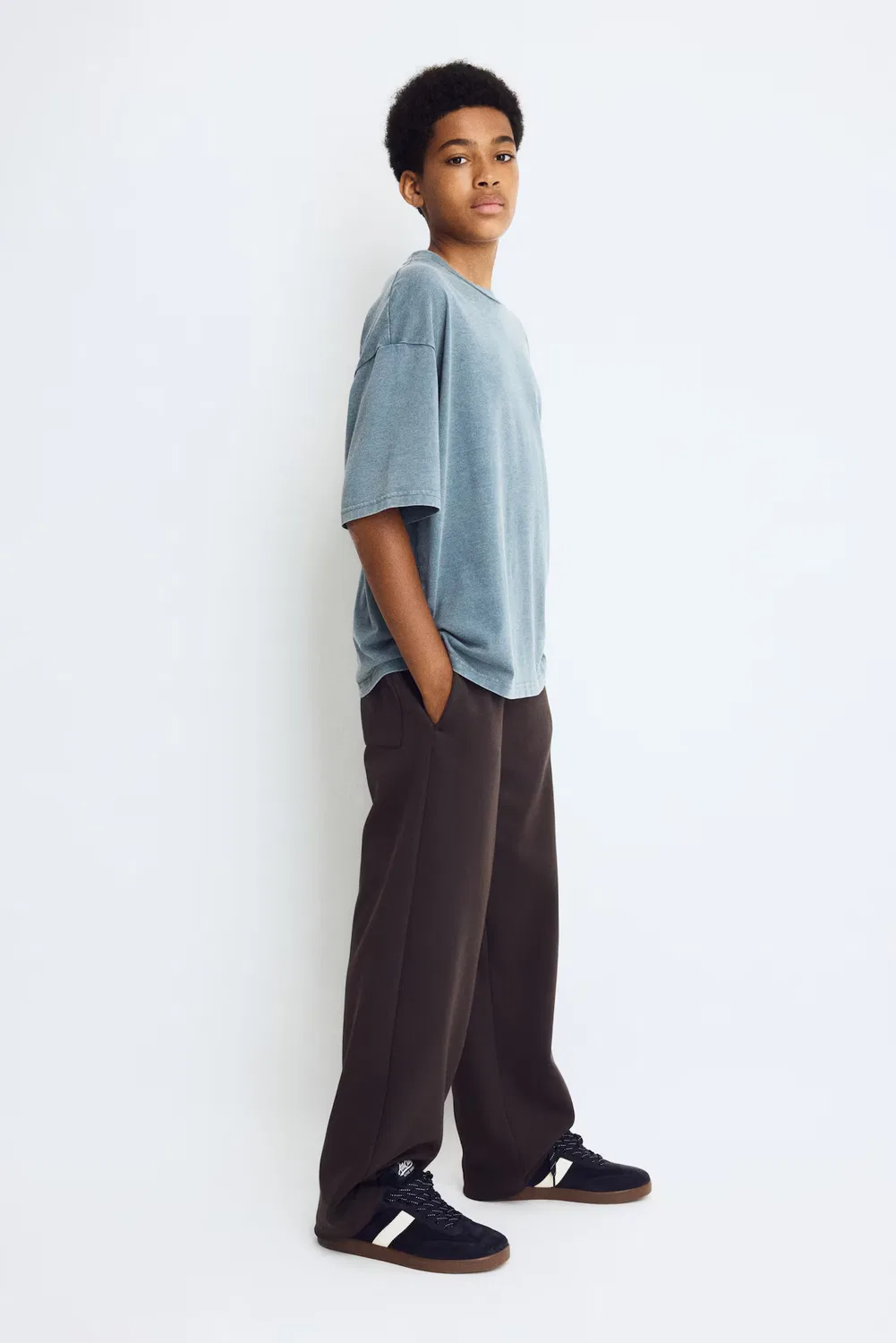 Спортивные брюки для бега с технологией Drymove, свободного кроя H&M, Rindenbraun — фото 4