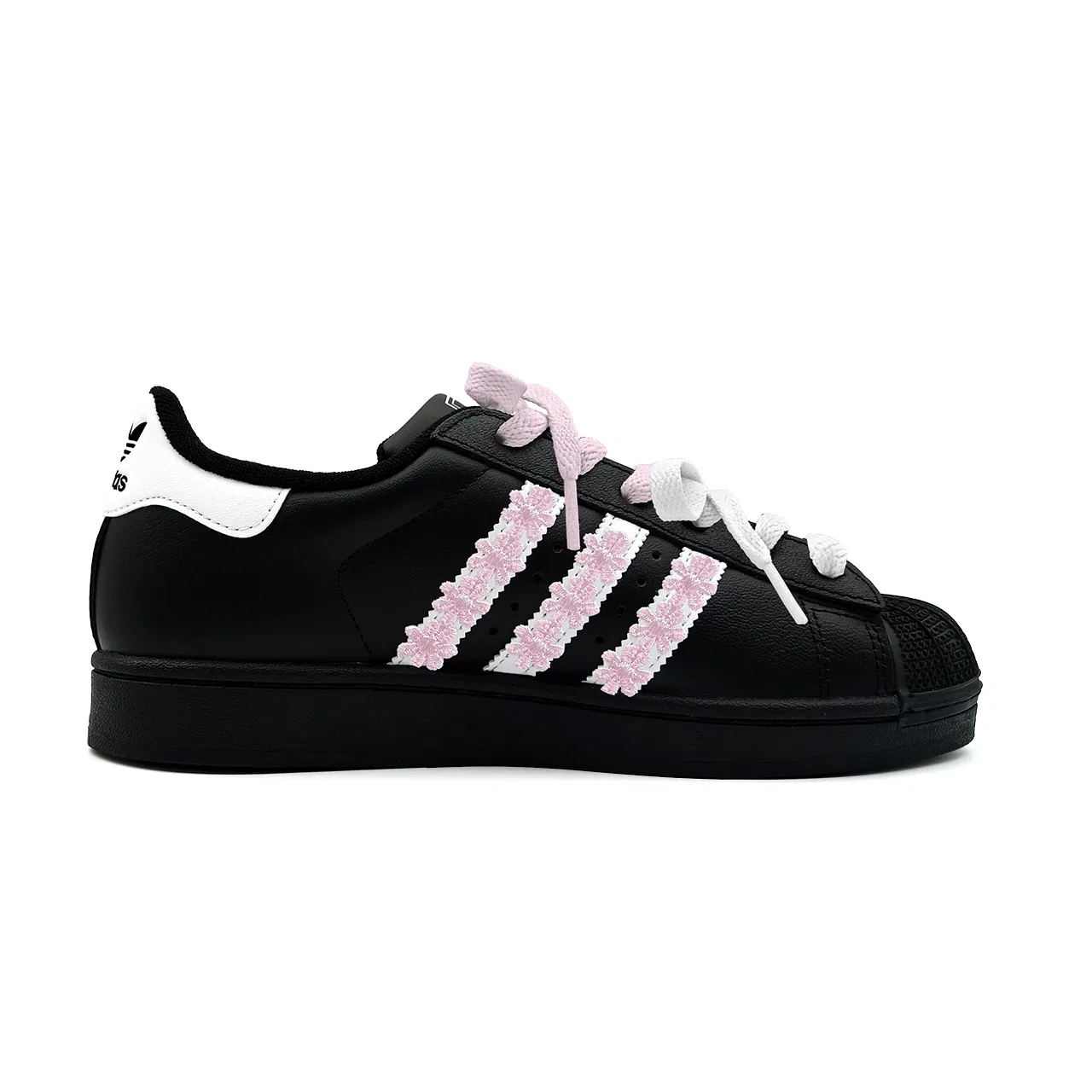 Кроссовки для скейтбординга Superstar 2, Adidas Originals, Black Pink — фото 3