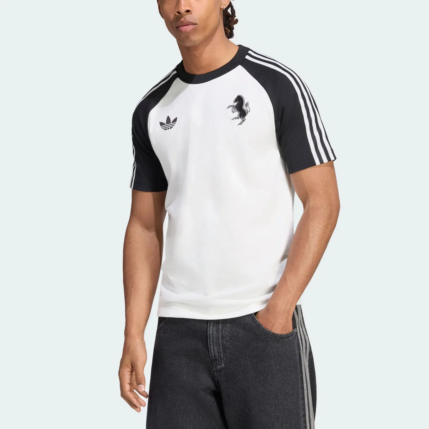 Мужская футболка с круглым вырезом Juventus Adidas Originals, Bright White — фото 4