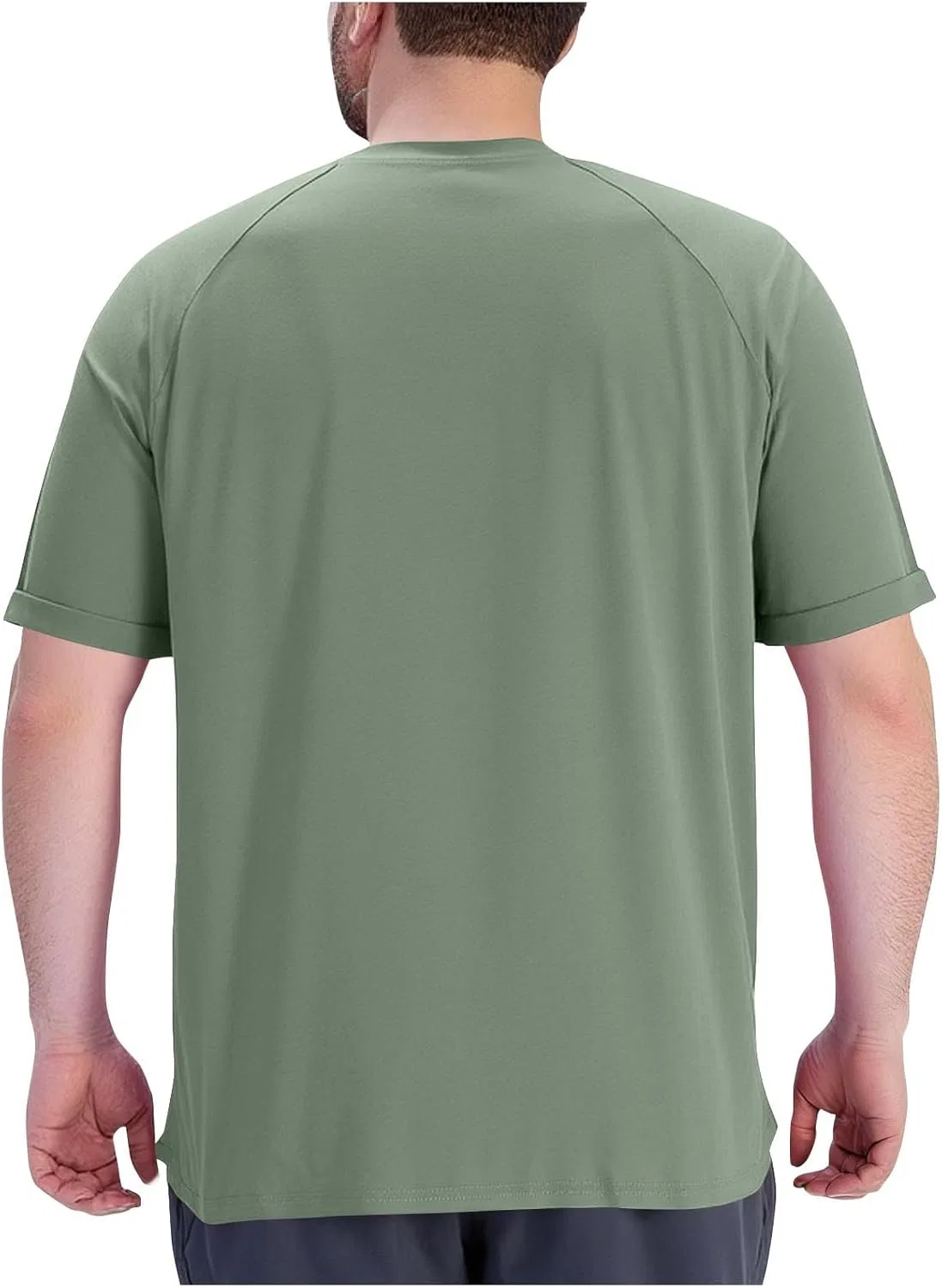 Мужская свободная футболка с круглым вырезом Oversize, Green — фото 3