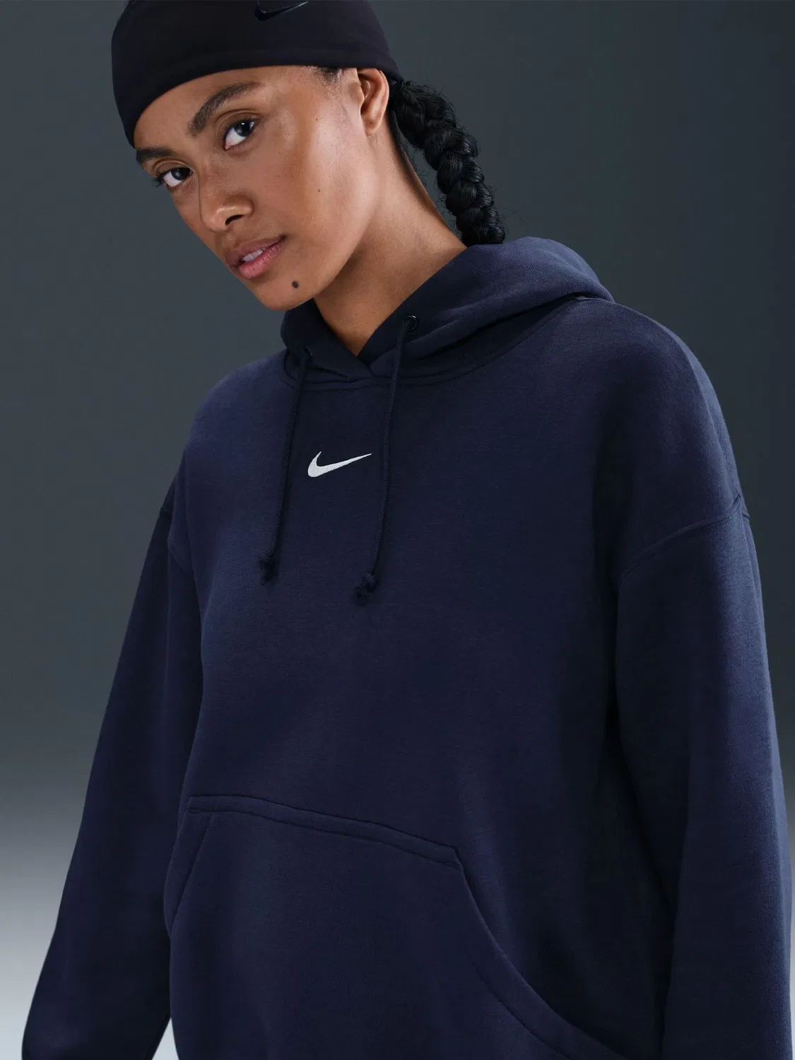Худи оверсайз Nike Sportswear Phoenix Fleece, синий — фото 3
