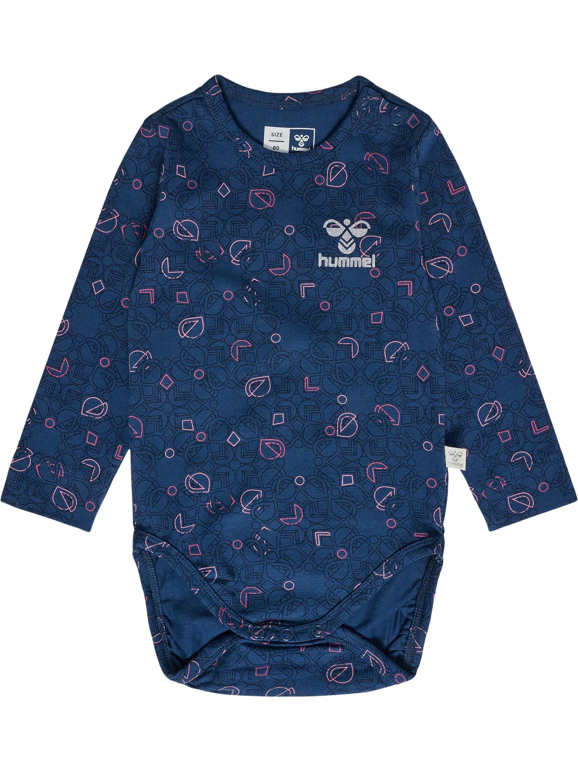 Детский боди-комбинезон с принтом Fia Body L/S Hummel, Petrolblau