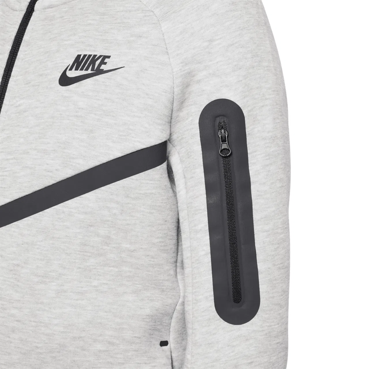 Худи для мальчиков Tech Fleece Full-Zip Nike, черный/серый — фото 4