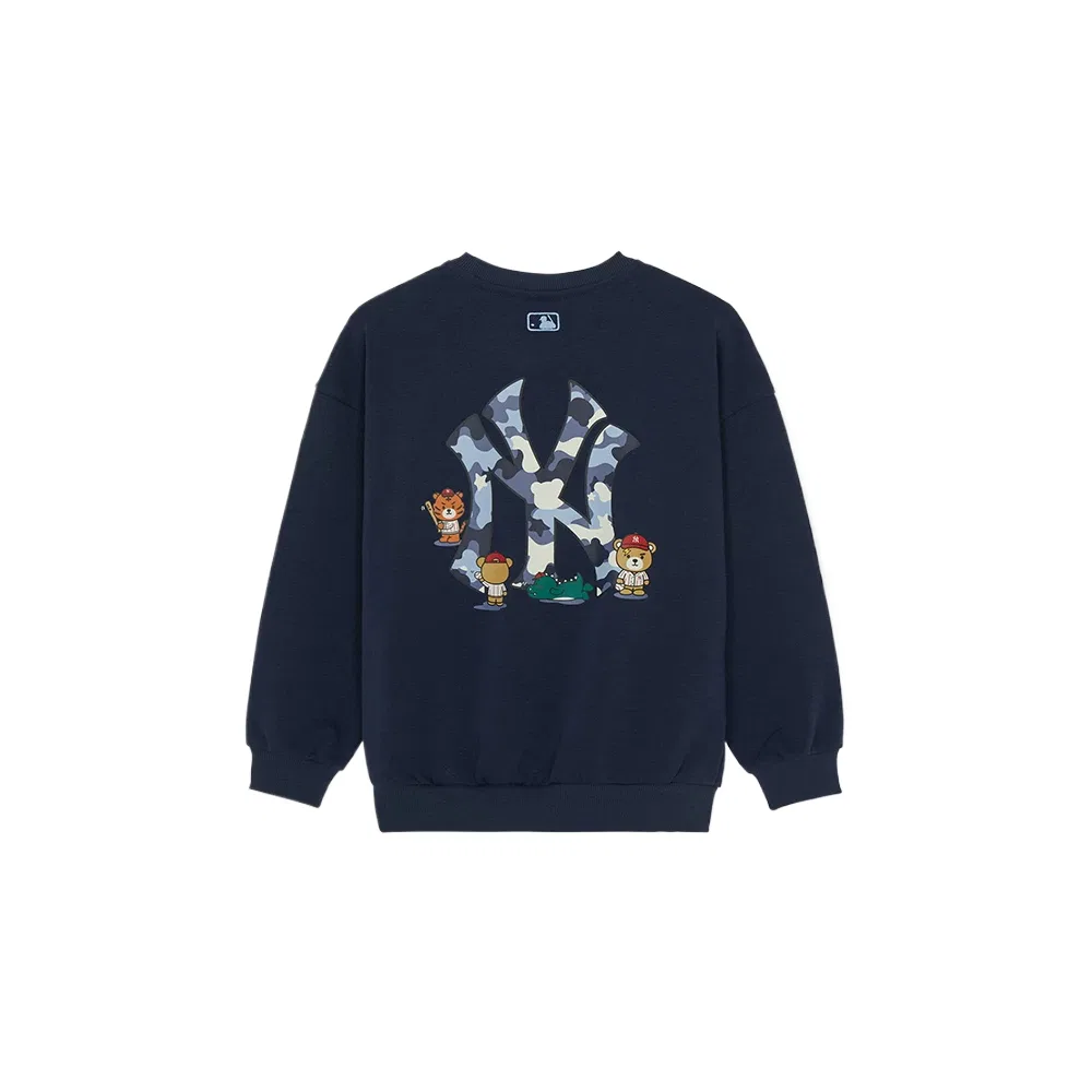 Детский свитшот с круглым вырезом MLB KIDS, Navy Blue — фото 3