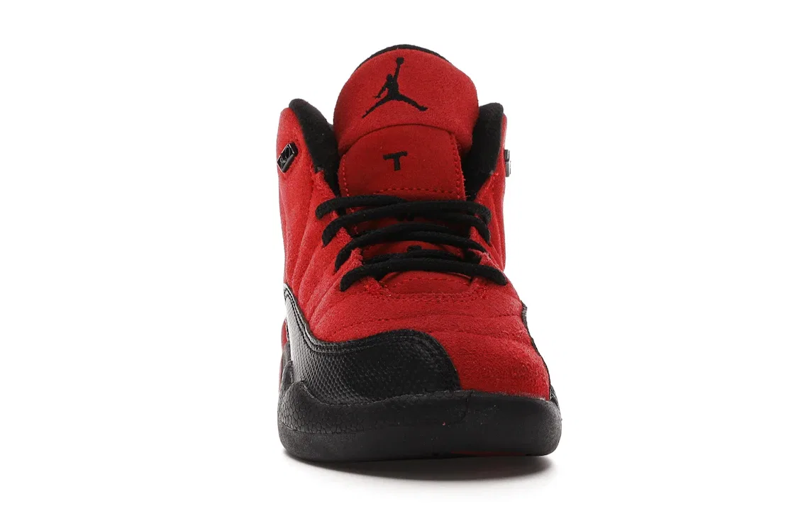 Детские кроссовки баскетбольные Reverse Flu Game Jordan 12 Retro, Varsity Red/Black — фото 2