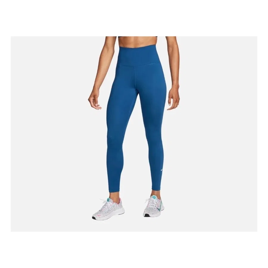 Женские леггинсы для тренировок с высокой посадкой, модель One Dri-Fit High-Waisted Training, Nike, Синий
