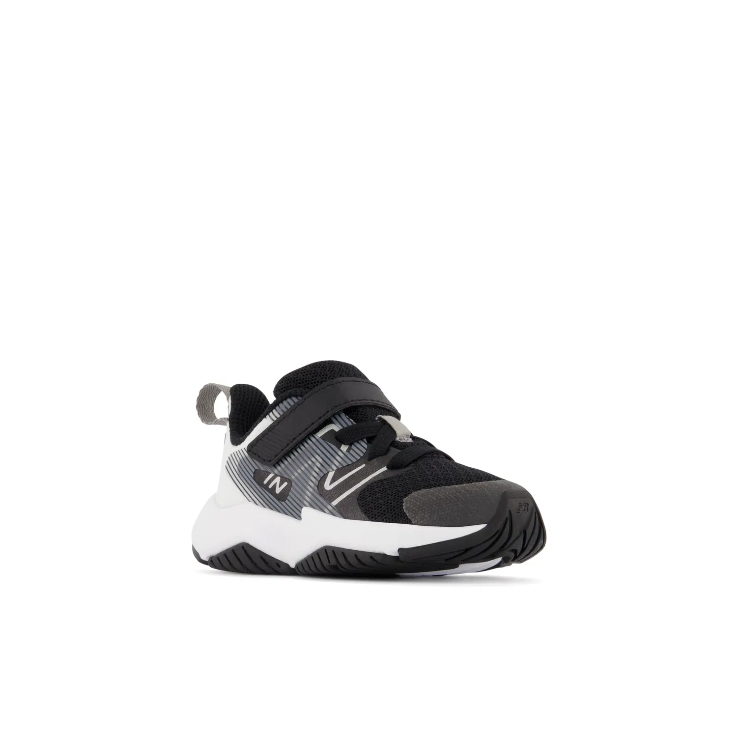 Детские кроссовки на шнурках с верхней застежкой Rave Run v2 New Balance, Black With White — фото 2