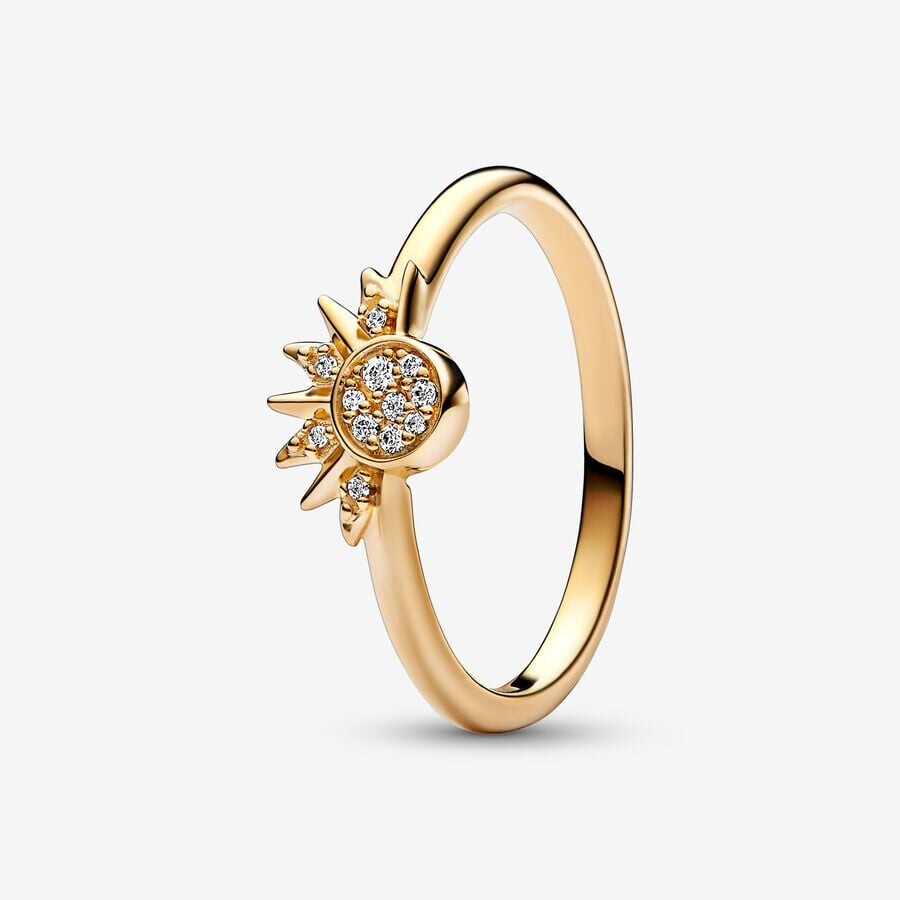 

Кольцо Pandora Moments Celestial Sparkling Sun, золото