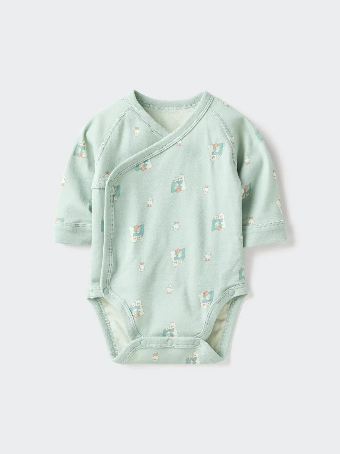 Боди Uniqlo, с длинными рукавами, зеленый