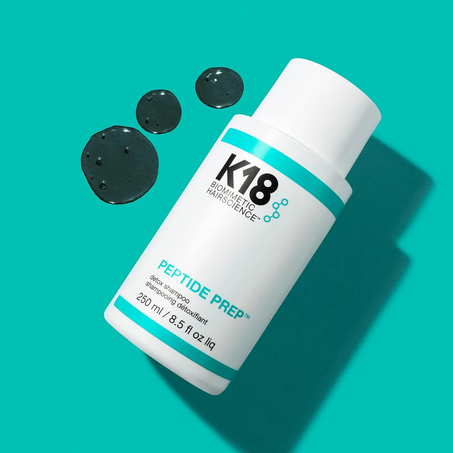 Очищающий шампунь K18 PEPTIDE PREP для окрашенных волос, не пересушивающий, с оптимизированным pH, удаляет остатки средств для укладки, грязь, жир и металлы. 251 мл (.) — фото 3