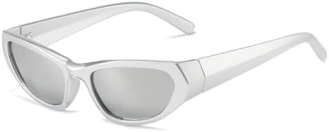 

Ретро-солнцезащитные очки 2027 года для женщин, модные, с зеркальными линзами, солнцезащитные очки UV400 для мужчин, панк-очки, спортивные очки для вождения MTZJH, Silver Silver Mirror