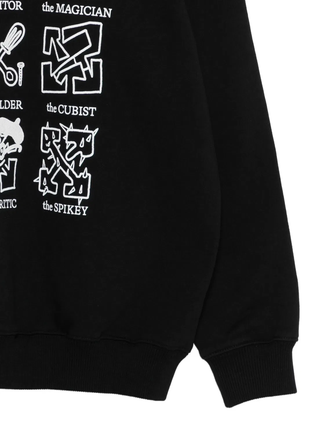 Хлопковый свитшот с графичным принтом OFF-WHITE, черный — фото 2