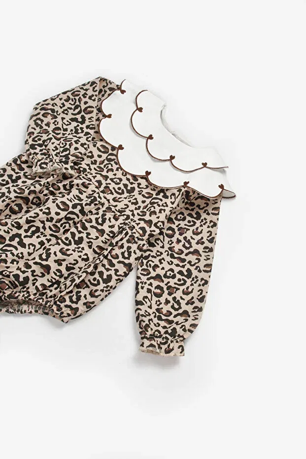 Детский комбинезон для девочек льняной Fabiana Le Mabelle, Brown — фото 3