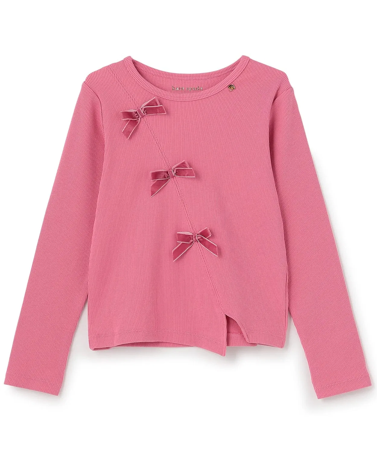 Детская футболка с длинным рукавомс бантом kate spade new york kids, Pink