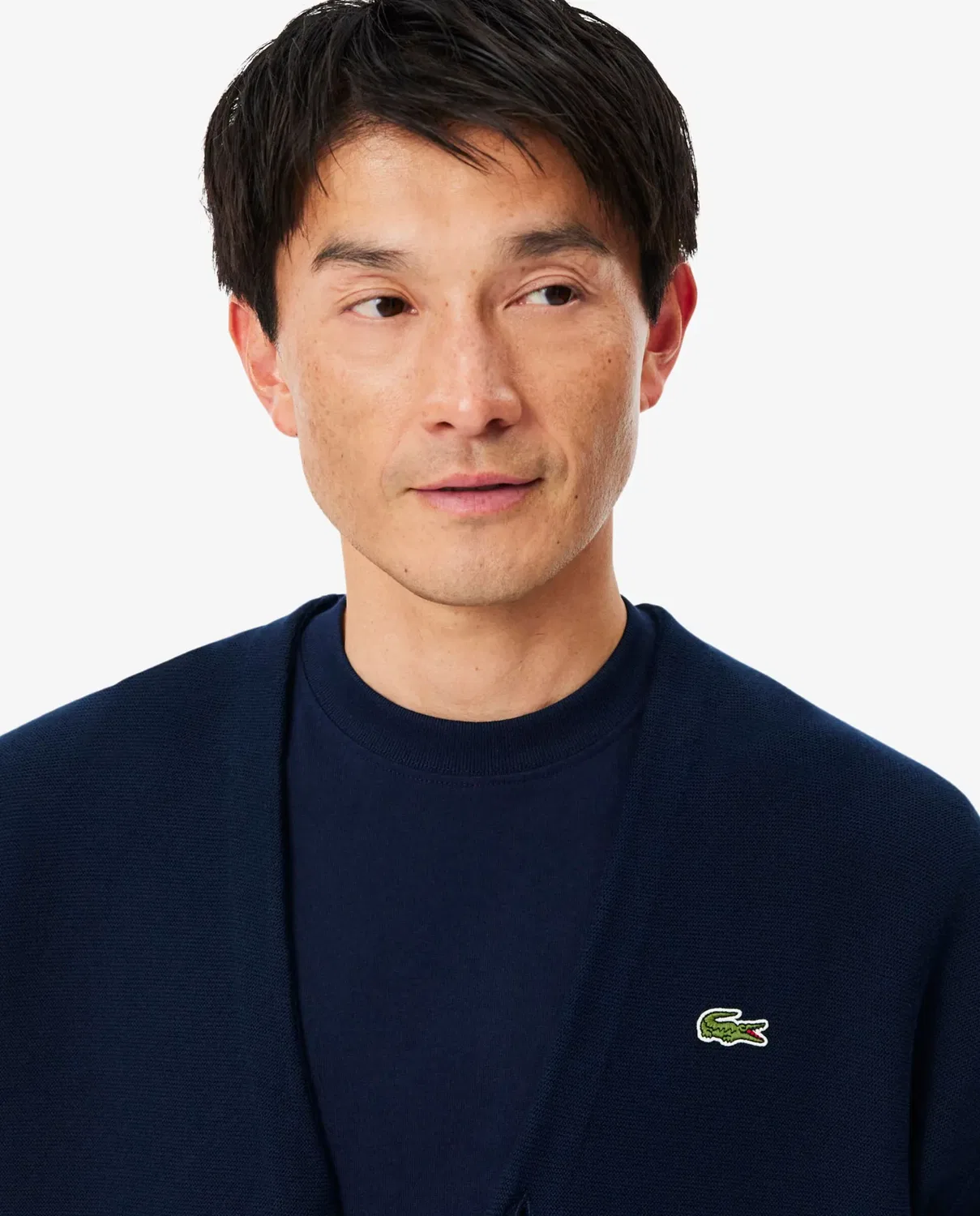 Кардиган мужской Lacoste, из органического хлопка, Azul Marino — фото 3