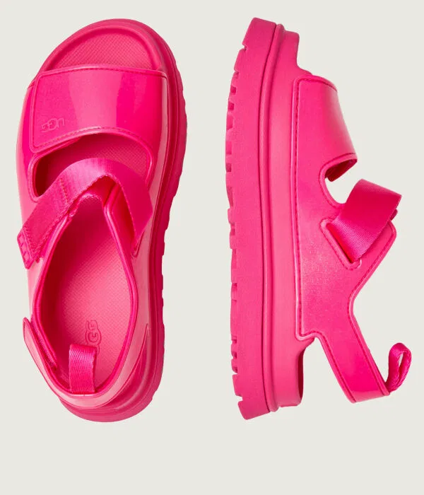 Детские сандалии для девочек из пластика Goldenglow Glossy Sparkles UGG, Rosa — фото 4