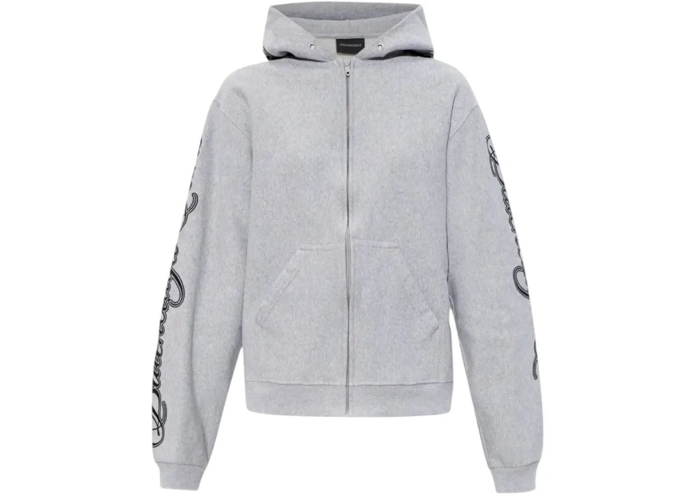 Женская худи с капюшоном Balenciaga, Light Heather Grey/Black