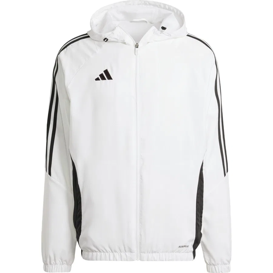Ветровка мужская с капюшоном Tiro 24 adidas, Белый — фото 3