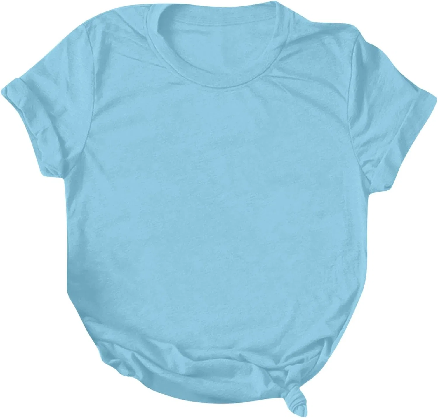 Женская футболка с круглым вырезом свободного кроя, Light Blue