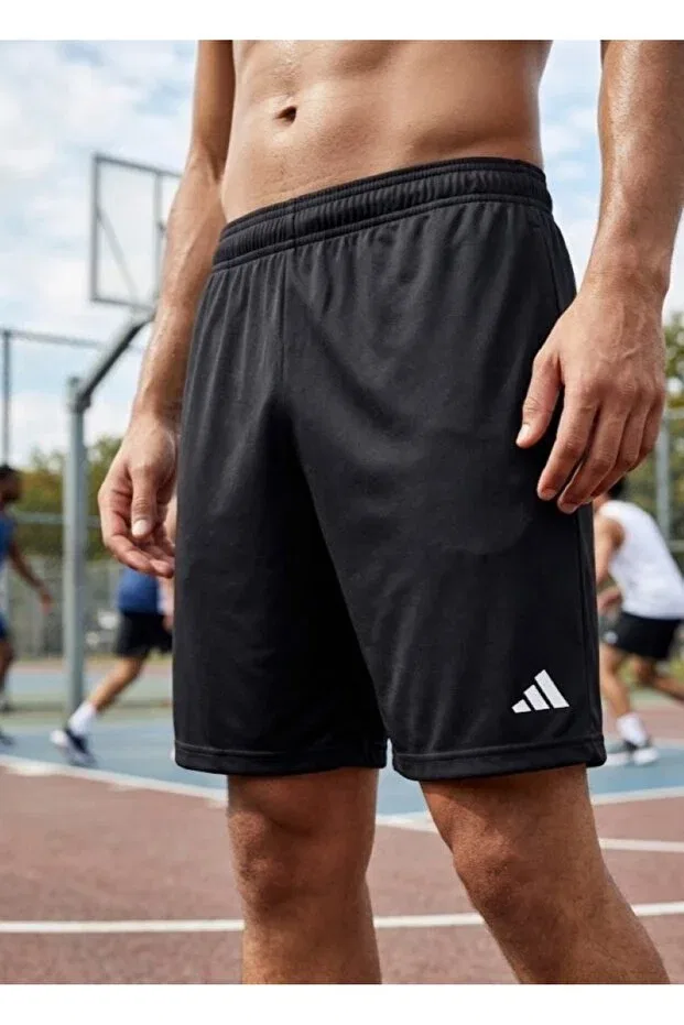Мужские спортивные шорты быстросохнущие Adidas, Black-J1E7V
