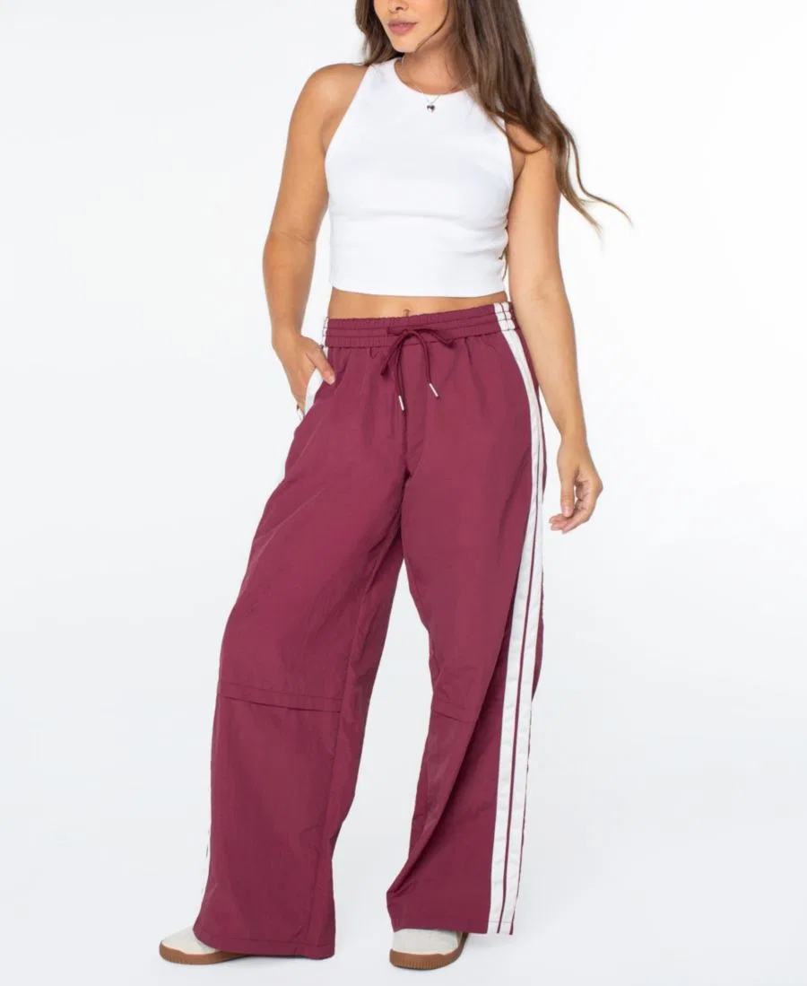 Спортивные брюки с боковыми лампасами, с регулируемым поясом Celebrity Pink, Burgundy