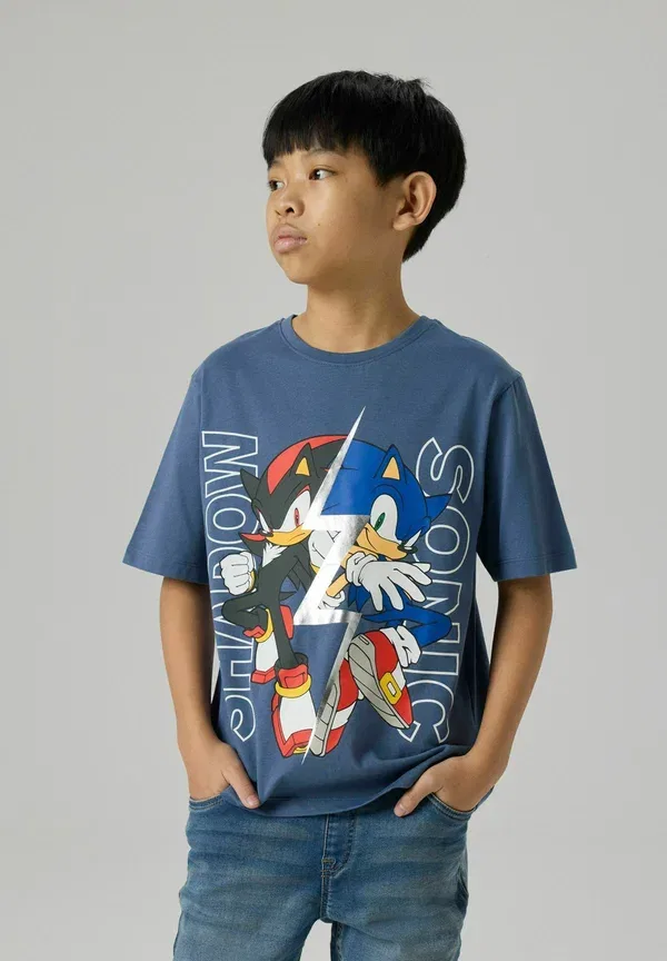 Футболка с принтом Sonic the Hedgehog Name It Vintage Indigo, индиго