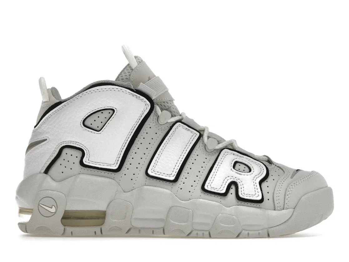 Детские кроссовки с амортизацией Nike Air More Uptempo, Photon Dust/White/Black/Metallic Silver