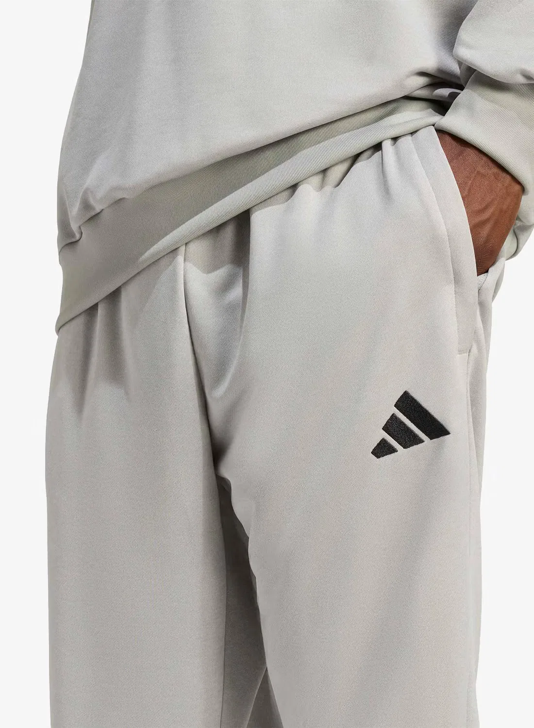 Комплект спортивный с капюшоном Big logo Adidas, серый — фото 4