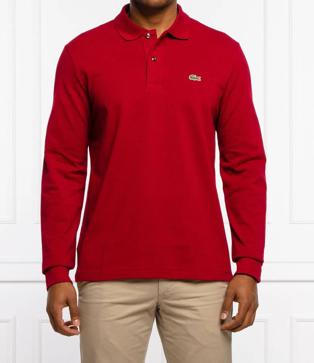 Поло с длинным рукавом Lacoste, Bordeaux
