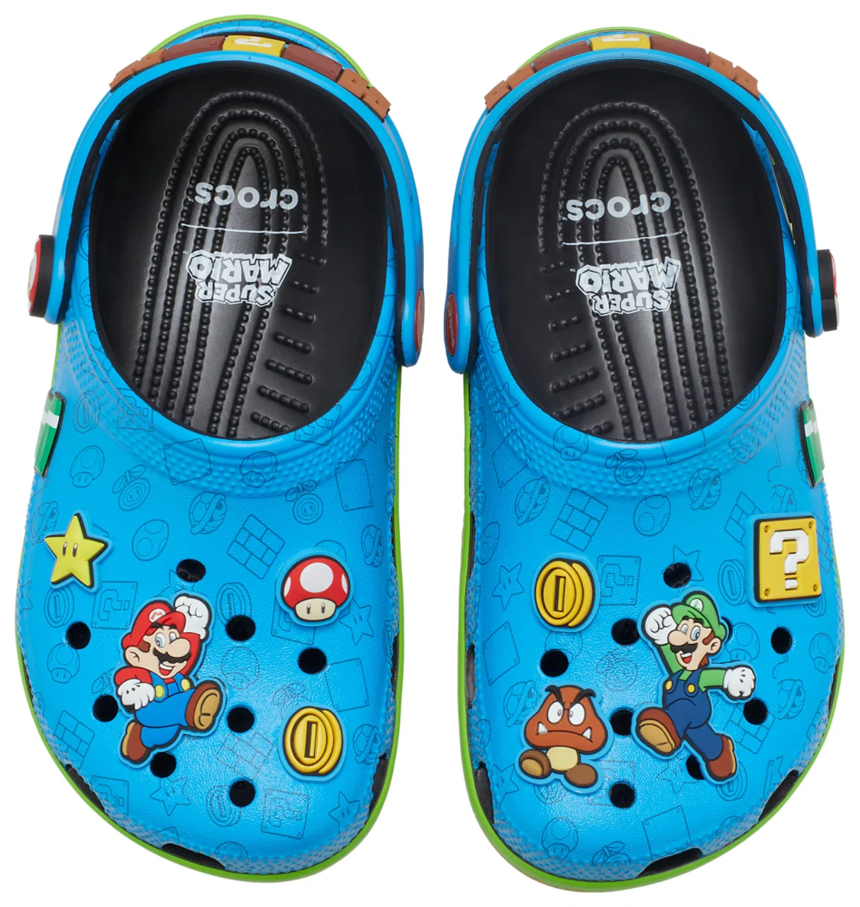 Детские клоги с принтом Super Mario, Crocs, Multi