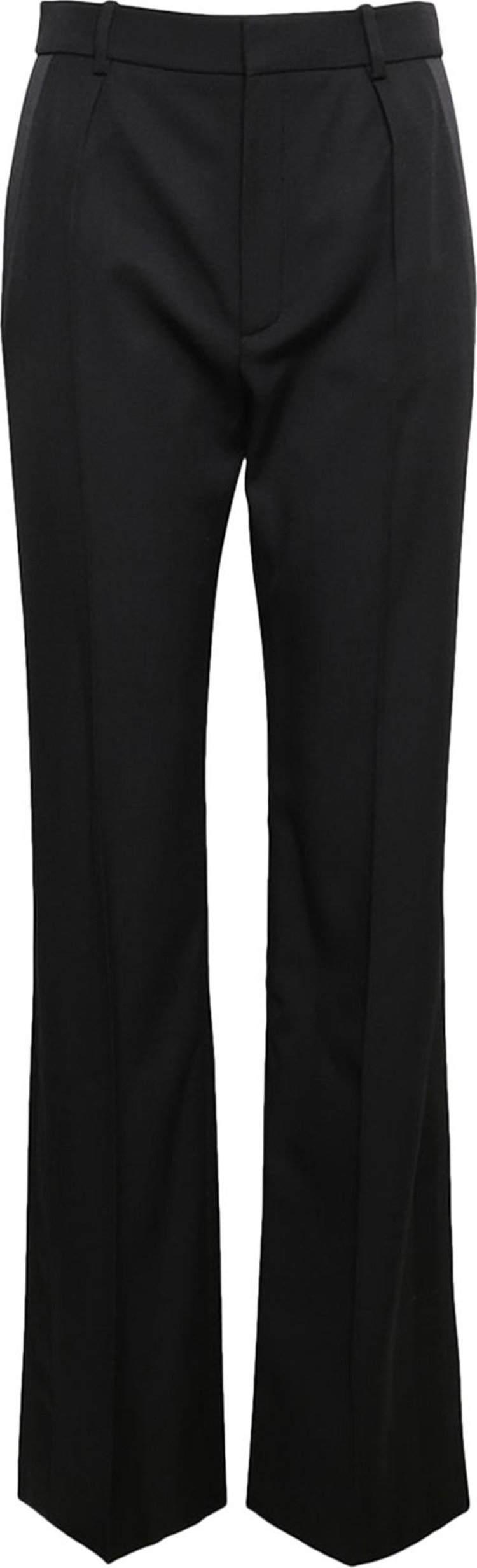 Брюки Saint Laurent High-Waisted Tuxedo Pants 'Nero', черный - фото