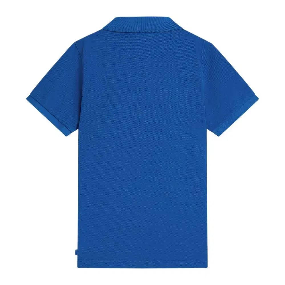 Детская футболка-поло с вышивкой на груди Scotch & soda, Blue — фото 2