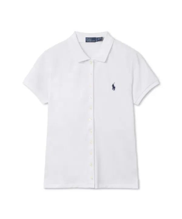 Поло с коротким рукавом, сетка, Polo Ralph Lauren, белый