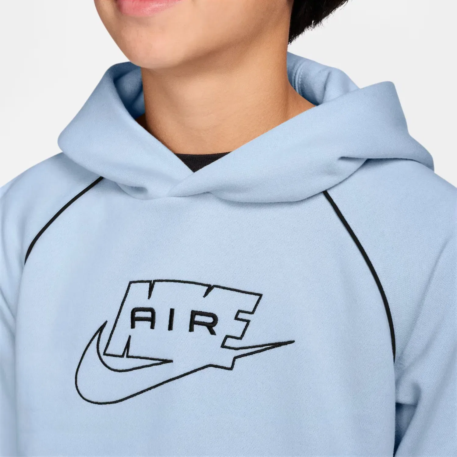 Детское худи для мальчиков из флиса Air Po Hoodie Nike, Синий — фото 3
