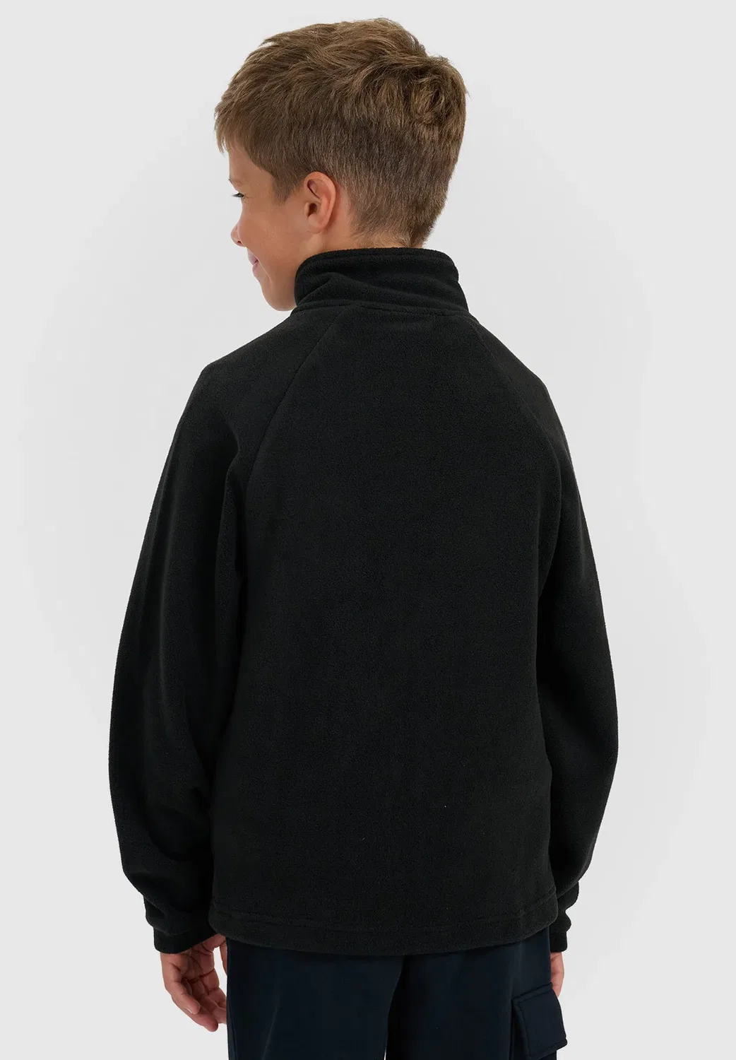 Polar Regular ze Stójką Chłopięcy - флисовая куртка 4F, Deep Black — фото 3