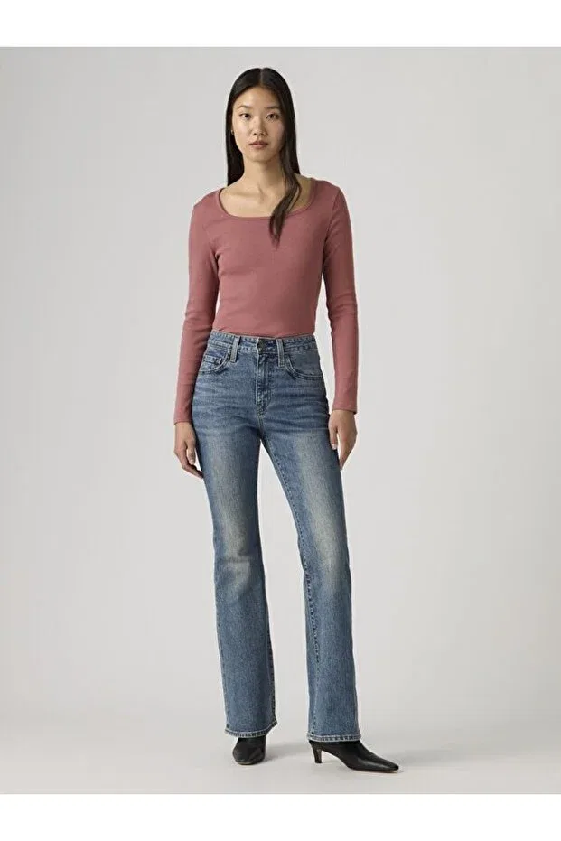 Женские джинсы с завышенной талией Levi'S, Med Indigo - Worn In