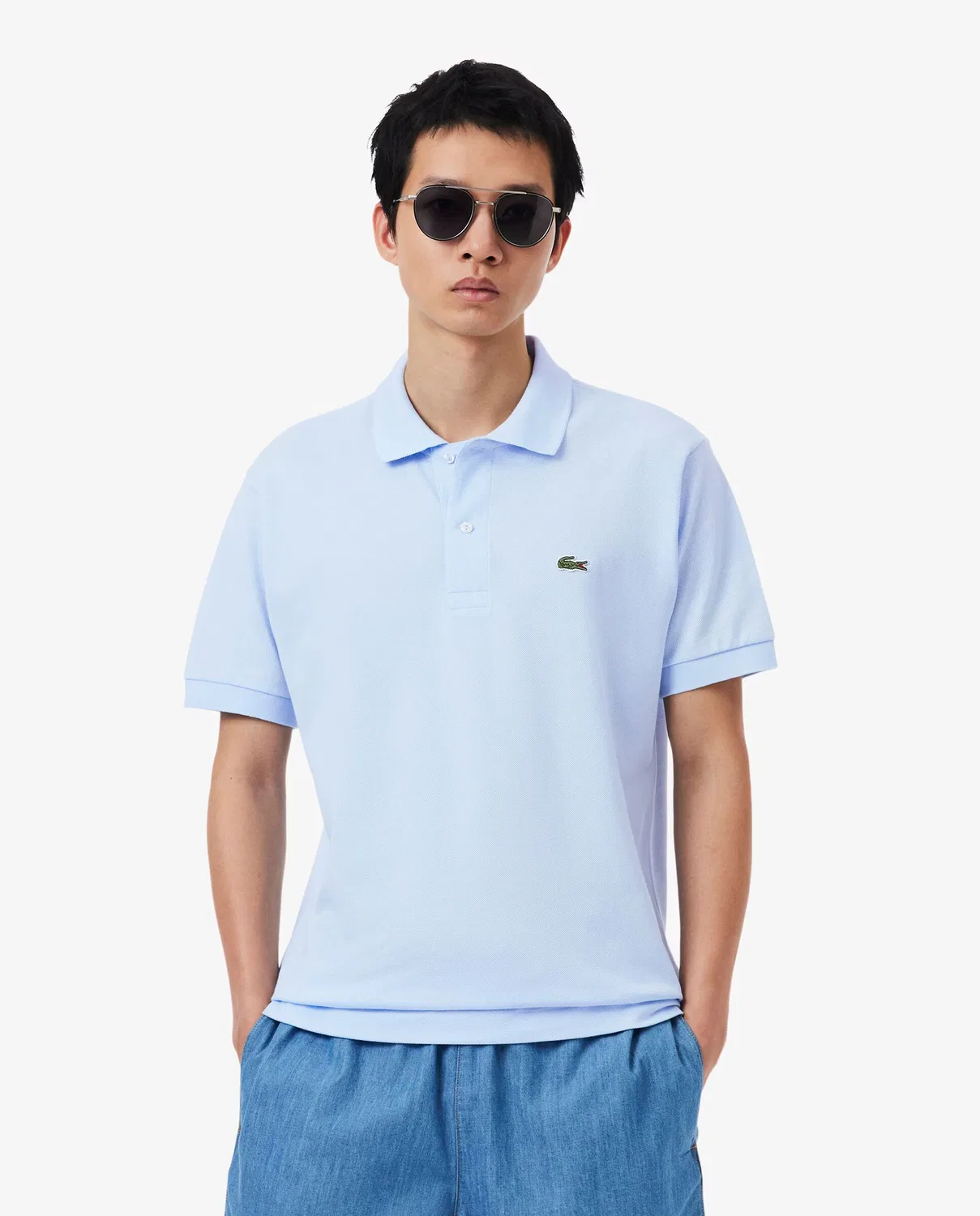 Рубашка с коротким рукавом, Polo Original Corte Clásico, Lacoste, голубой
