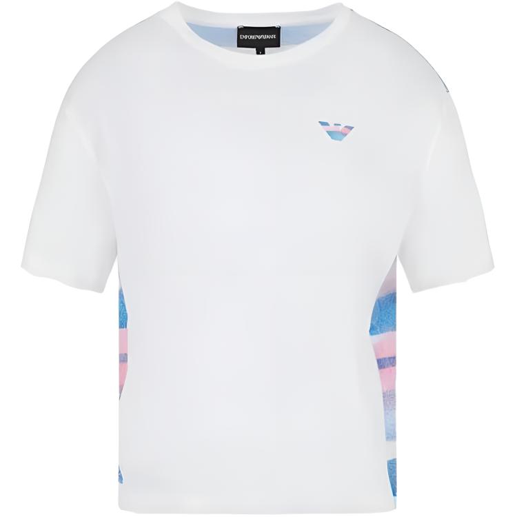 

EMPORIO ARMANI Футболка женская белая, Белый, EMPORIO ARMANI Футболка женская белая