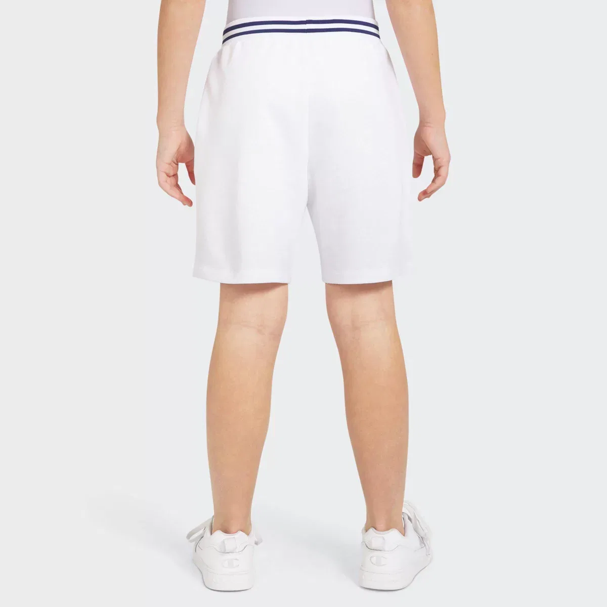 Детские шорты для девочек из футера с принтом Champion Loose Fit French Terry Shorts KIDS CHAMPION, Bright White — фото 3