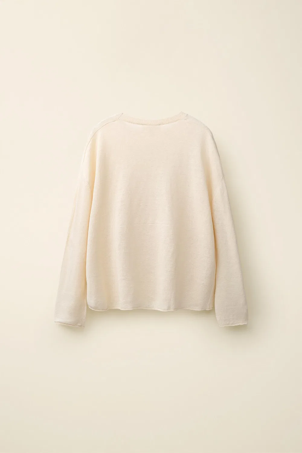 Джемпер из 100% льна, созданный в сотрудничестве Caramel London и Zara., Ecru — фото 4