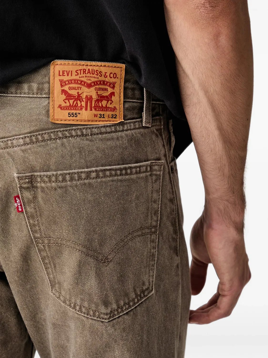 Джинсы 555 прямого кроя коричневые Levi's, коричневый — фото 2