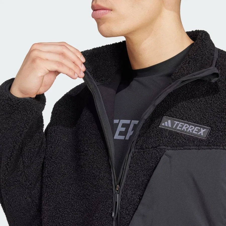 Флисовая куртка TERREX Xploric High Pile Fleece Fermuarlı Üst adidas, Черный — фото 4