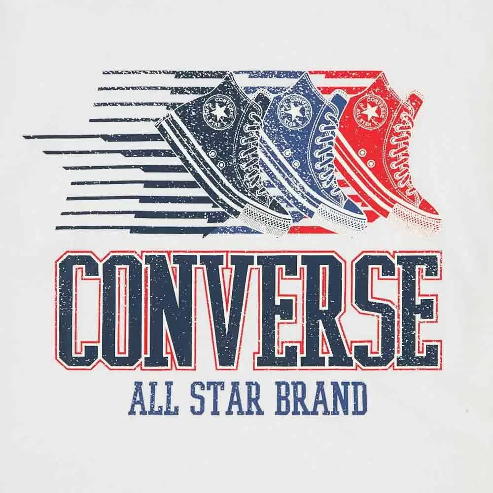 Детская футболка для мальчиков с коротким рукавом Anniversary Of America Converse kids, White — фото 3