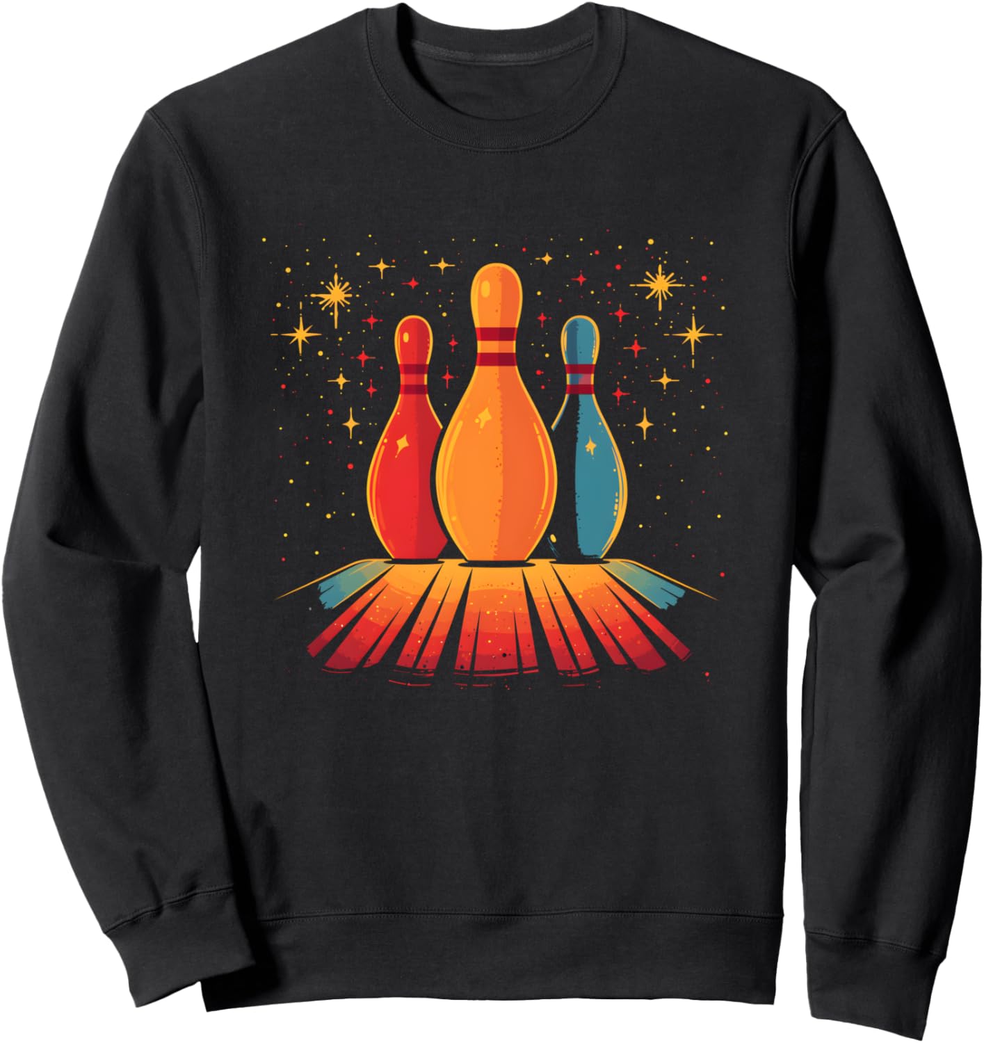 

Ретро-толстовка для боулинга Funny Bowling Lover Graphic Tees And Gifts, черный